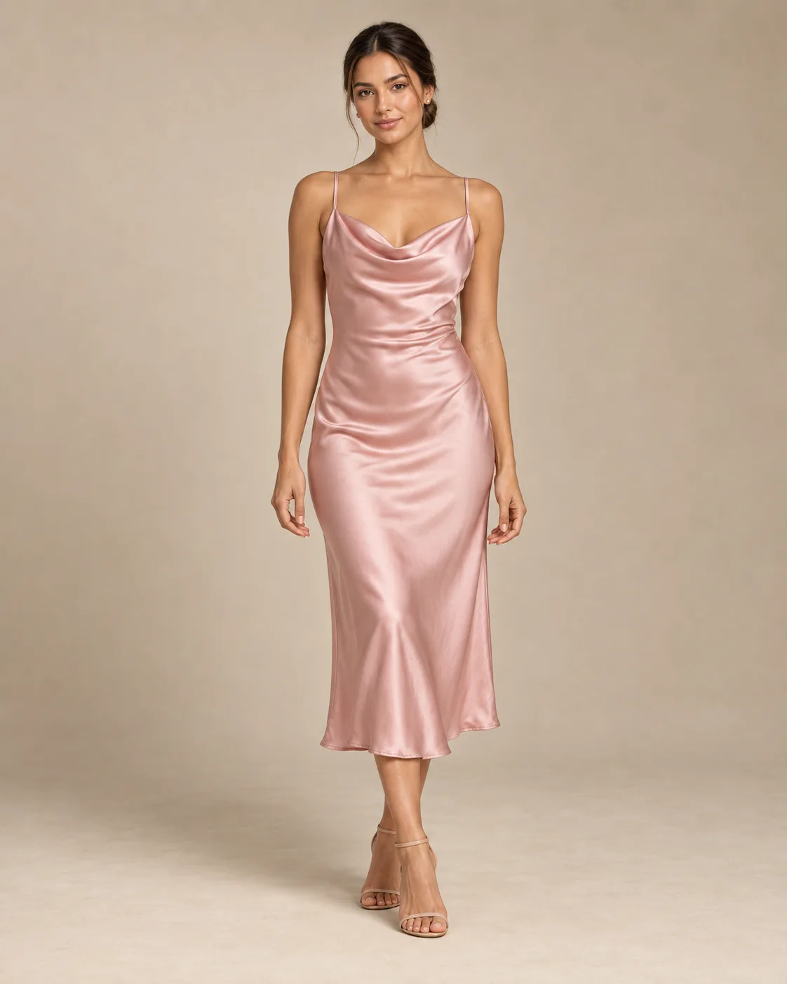 Satin Cowl Midi